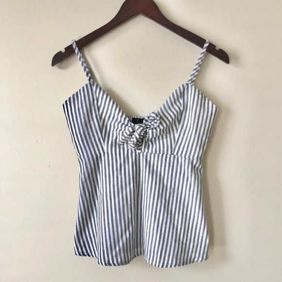 Lumiere Tops - 🌿 3/$30 NWT Lumière Striped Bow Tie Tank